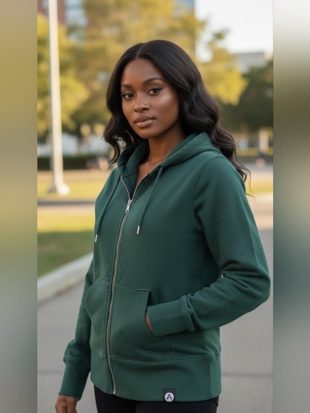 American Giant Y2K Heavyweight Hoodie-L Forest Green Zip Fleece- All Weather